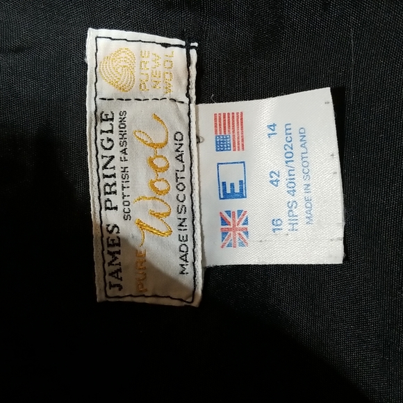 JAMES PRINGLE made in Scotland Red Wool Plaid Longer Midi Skirt - Picture 3 of 14